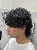 大人メンズウルフ/サーフカール