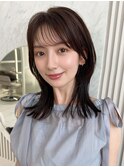 髪質改善レイヤーミディ透明感艶カラー高田馬場