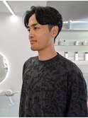 センターパートニュアンスパーマ
