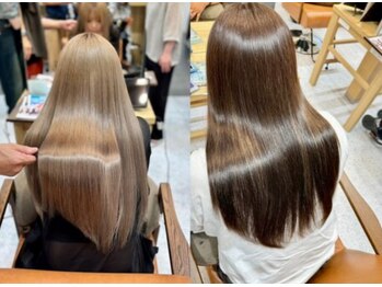 アフロートフクオカ(AFLOAT FUKUOKA)の写真/県外からも多数ご来店！《毛髪整形水素ゼロストレート》特許取得髪質改善＆ストレートで、髪の歪みを補正！