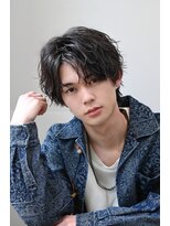 ネイビー(NAVY) 【春の抜け感ヘア】微分け×シャドウパーマでつくる大人の色気