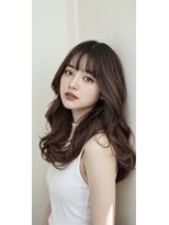 TMJ&nbsp;熊本/韓国セミロングヘア×コテ巻きパーマ×レイヤーカット