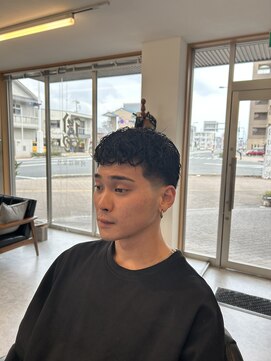 岡田理髪処 ローフェード×ショートピンパーマ