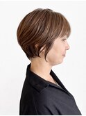 白髪ぼかし似合わせ大人ショート30代40代50代60代◎