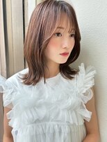 カバーヘア ブリス 志木南口駅前店(COVER HAIR bliss)&nbsp;くびれレイヤーミディ/ココアベージュ春カラーブリーチなしp志木