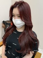 ロジェ(Loge)&nbsp;髪質改善＊ブリーチ赤髪レッドピンク＊美髪　大阪難波上本町谷町