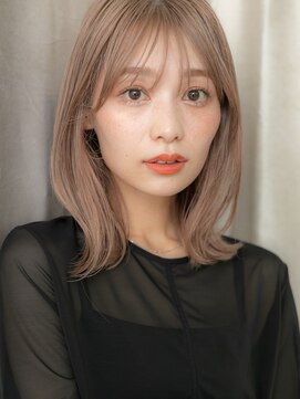 カバーヘア イヴ 戸頭店(COVER HAIR EVE) 韓国風レイヤーカットミルクティーベージュくびれヘア20代Te2