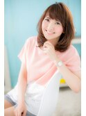 ナチュラルな揺れカールで♪まろやかセミディ
