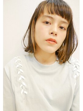 アジュール(hair&make AZURE) インナーカラー×切りっぱなしボブ＊＊