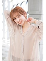 トティア 梅田(Totia)&nbsp;【Totia梅田】大人かわいいナチュラルショート×ピンクベージュ