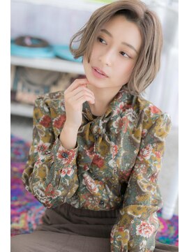 ミック 日暮里店(miq) クールフェミニンミルクティアッシュ外国人風ミニマムボブc1