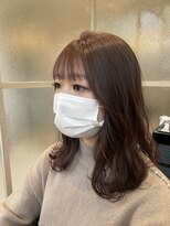 エレノア 梅田店(Eleanor)&nbsp;流れる顔まわり+艶ピンクカラー