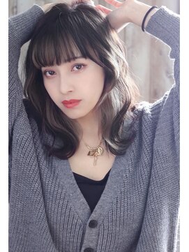 クレドガーデン 綾瀬店(CRED GARDEN) インナーカラー厚めバング大人可愛い暗髪イヤリングカラー綾瀬29