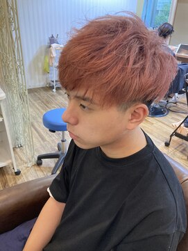 トータルビューティーサロン プリエ(prier) アフロ安藤 メンズカットカラー メンズハイトーンカラー