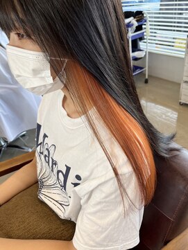 ラ メール ヘア デザイン(La mer HAIR DESIGN) インナーカラー/オレンジカラー