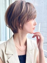 ロンドエニカ 大宮(Lond enika)&nbsp;切りっぱなしボブエアリーロング美髪ピンクブラウン[大宮]