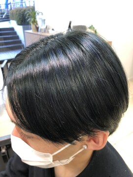 アッシュ 鷺沼店(Ash) ブリーチハイライト＋ディープブルー