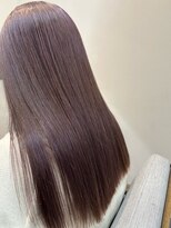 リノショアーズ 元町店(RINOSHORES)&nbsp;ラベンダーベージュハイトーンブリーチストレートロングレイヤー