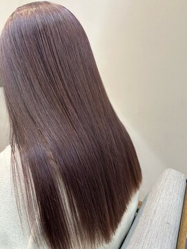 リノショアーズ 元町店(RINOSHORES) ラベンダーベージュハイトーンブリーチストレートロングレイヤー