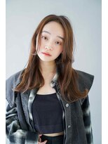 トクテ 吉祥寺(tokute) くびレイヤーエモージュ前髪ピンクベージュワンカール/吉祥寺