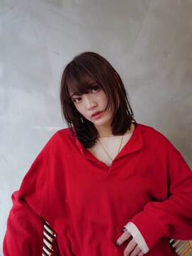 エヌイー(ne' by MAULOA) 【ne' by MAULOA】こっくりレッドブラウン　ふんわりミディアム