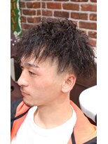 アクセプトザワールドバーバー(Accept the world barber)&nbsp;ツイストパーマ×２ブロックスキンフェード