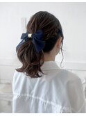 大人可愛いポニーテール