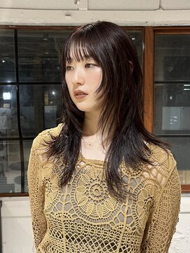 コフィー バイ メルト 吉祥寺(cofy by melt) 【中澤彩乃】ロングウルフレイヤーハッシュカット韓国ヘア吉祥寺