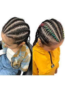 ガルボヘアー 桟橋店(garbo hair) ダブルコーンロウ アレンジ 個性的 ダンスヘア特殊セット