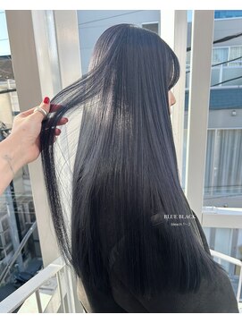 ベティ(Bettie) ブルーブラック　艶髪　暗髪　韓国ヘア　韓国風ヘア