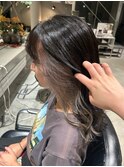 インナーカラー/ミルクティーベージュ/くすみベージュ