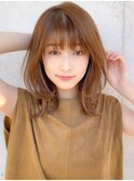 ミディアムレイヤー、外ハネボブ、グレージュ☆