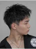 渋谷メンズパーマルーズショートアクティブショートツイスパ緩め