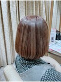明るめの白髪染め/ボブ