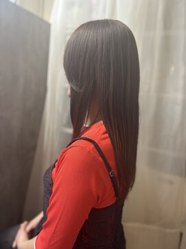 スマイロンナイロン ヘアー(smile on nylon hair) ひし形レイヤーロング　シースルー