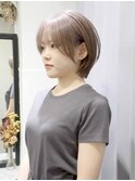 Gem Hair Studio 姉崎　ショートボブ/ピンクベージュ