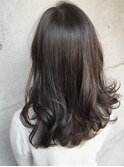 ナチュラルダークグレーブラウン透明感メルティカラー渋谷NAMI