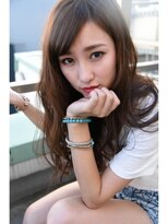 ヘアサロンエム 大宮東口(HAIR SALON M) 斜めバング×ニュアンスロング