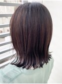 【Zina】イメチェン毛先パーマ耳かけ×フォギーベージュ