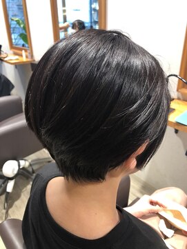 ヘアデザイン アンティエ(Hair Design entier) マロンベージュ/Ａラインボブ/かきあげ[本八幡駅]