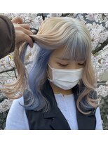 セレーネヘアー(Selene hair) White × Pale Blue
