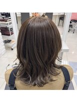 アッシュ 吉祥寺店(Ash)&nbsp;【赤みを消す】オリーブベージュ×くびれ外ハネレイヤー