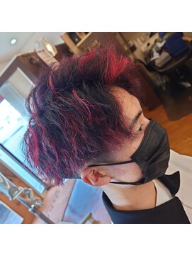 リボン(Ribbon) 赤メッシュ×ツイスパ