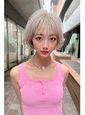 10代20代30代40代50代 前髪　外ハネショートボブ　藤沢