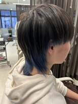 プランタン フォー ヘアー(printemps FOR HAIR)&nbsp;ブラウン×ブルー　ウルフスタイル