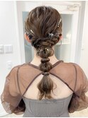 ミディアムヘア暗めカラーグランマッシュデザインカラー