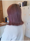 似合わせボブ/ピンクラベンダーカラー/髪質改善