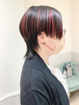 ネオリーブカップ 町田店(Neolive capu) ウルフ前髪なし　メルティカラー　似合わせカット