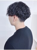 【松戸　テラカド】メンズセンターパートシャドウパーマ　強め