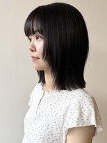 モリオフロムロンドン 松戸店(Morio from London)&nbsp;【morio松戸　石山】黒髪外ハネミディ顔周りレイヤーシャギー